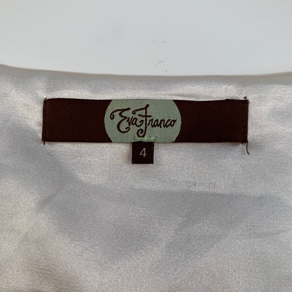 Eva Franco Yellow Striped Chevron Dress - Picture 4 of 6